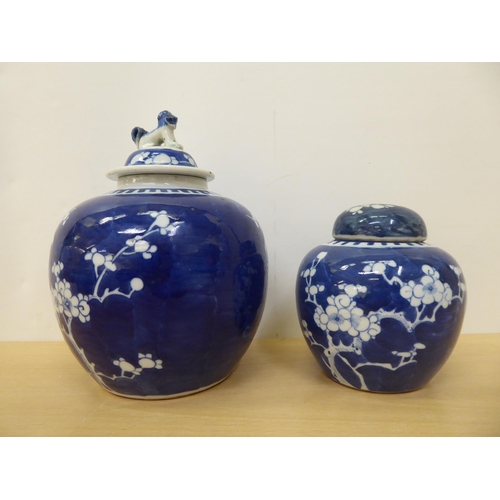 265 - Oriental ceramics: to include an early 20thC Chinese porcelain prunus pattern ginger jar and cover&n... 