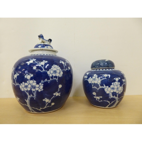 265 - Oriental ceramics: to include an early 20thC Chinese porcelain prunus pattern ginger jar and cover&n... 