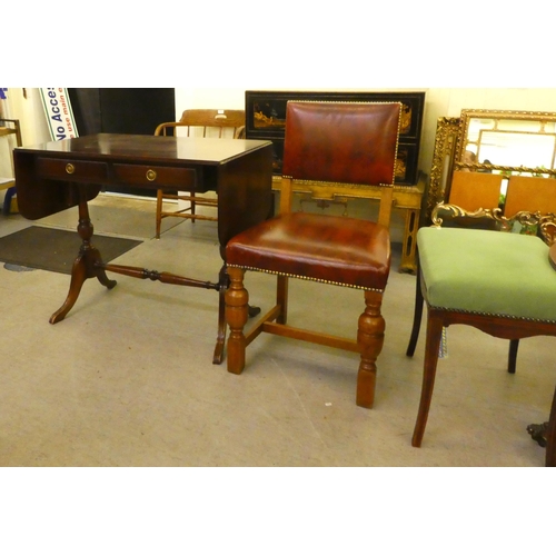 284 - Edwardian and later furniture: to include a string inlaid mahogany music stool