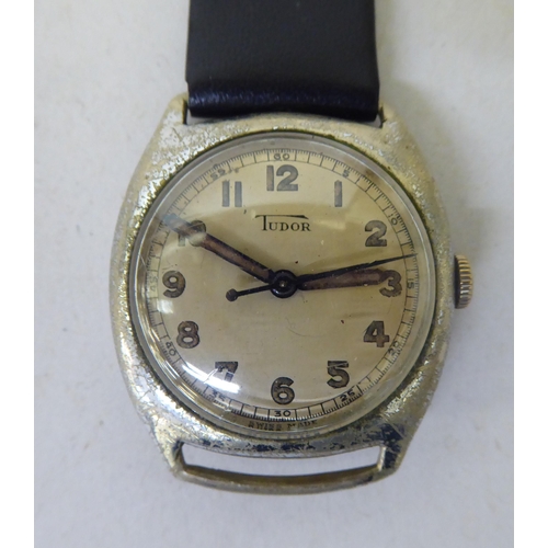 293 - A Tudor stainless steel cased manual wristwatch, faced by an Arabic dial