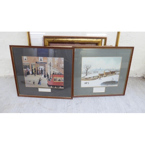 30 - Mainly 20thC mixed media and various subject artwork  some bearing signatures  framed &... 