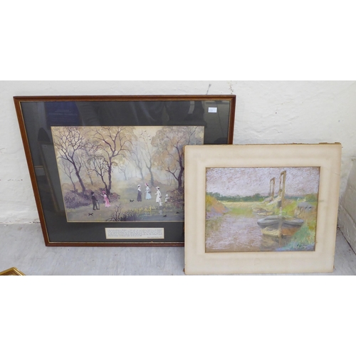 30 - Mainly 20thC mixed media and various subject artwork  some bearing signatures  framed &... 