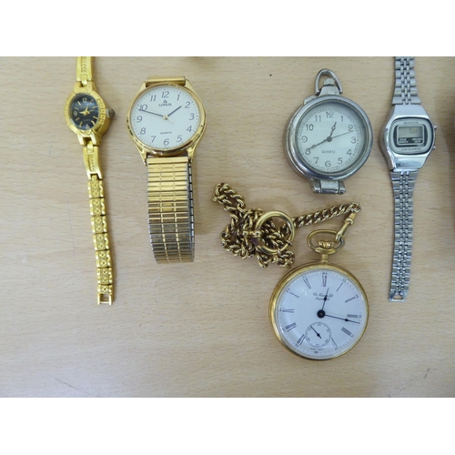 305 - Wrist and pocket watches  variously cased & strapped