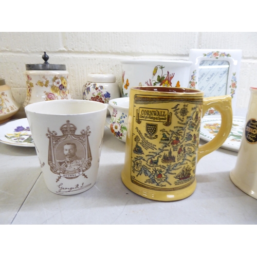 50 - Decorative Royal, Portmeirion and other ceramics: to include an Aynsley china photograph frame  4