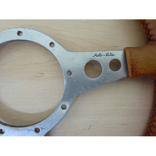 51 - Two vintage Moto-Lita steering wheels