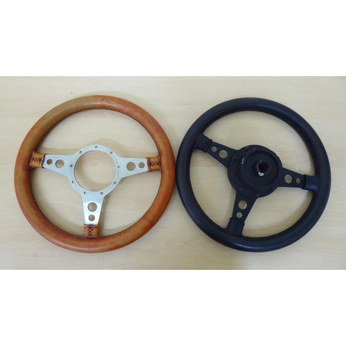 51 - Two vintage Moto-Lita steering wheels