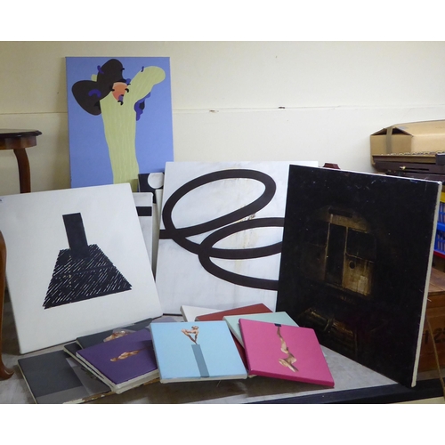 68 - A selection of mainly unframed artwork by one Philip Byrne  mixed subjects & sizes  so... 