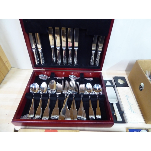 75 - Variously patterned nickel, steel and EPNS cutlery and flatware