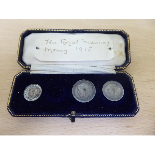 8 - Maundy Money for 1915 (one piece missing)  cased