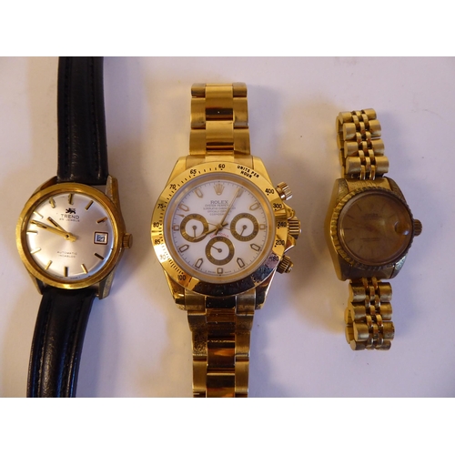 81 - Three wristwatches  variously strapped and cased