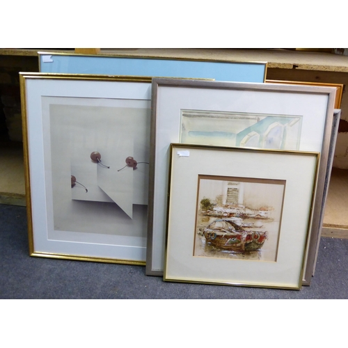 88 - Framed pictures and prints: to include three works after Lionel Edwards  coloured prints  ... 