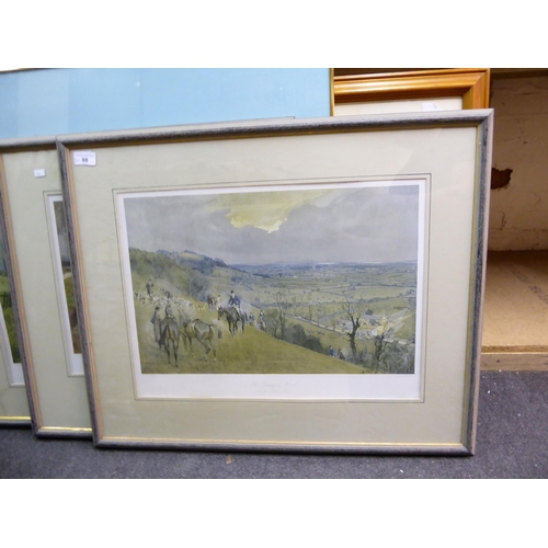 88 - Framed pictures and prints: to include three works after Lionel Edwards  coloured prints  ... 