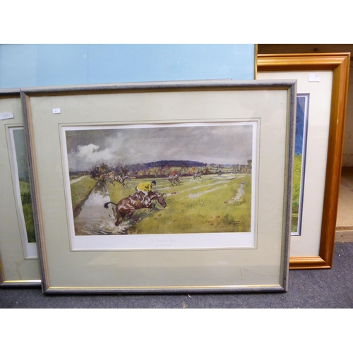 88 - Framed pictures and prints: to include three works after Lionel Edwards  coloured prints  ... 