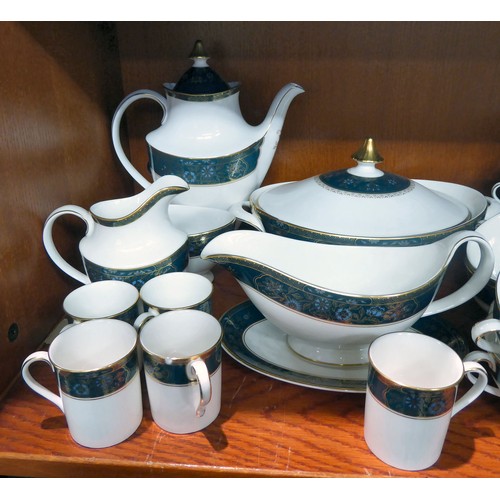 133 - Royal Doulton bone china Carlyle pattern teaware: to include cups, saucers and a teapot  8