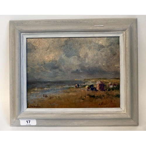 17 - TJ Bellman - 'On the Seaside'  oil on board  bears a signature  6.25