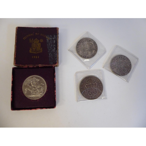 183 - British and other silver coins; and a pre-decimal £5 and £10 note