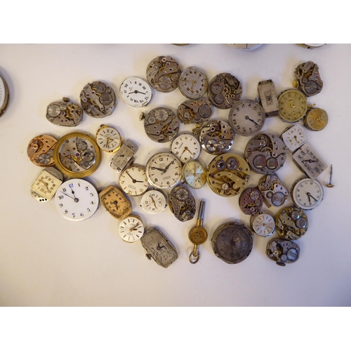 188 - Elgin, Waltham and other wrist and pocket watches, some variously faced by Roman and Arabic dials