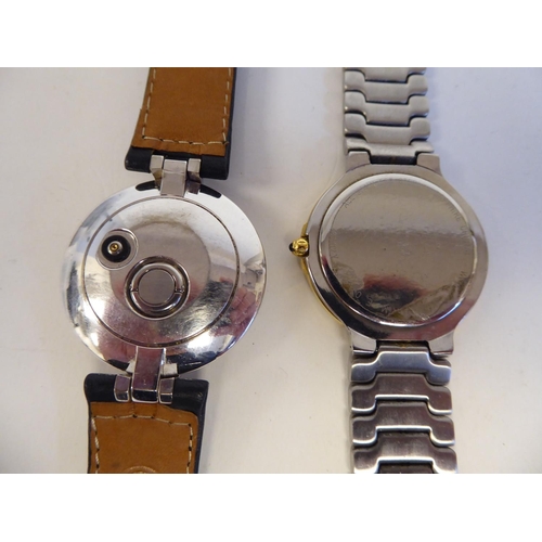 224 - Three dissimilar modern wristwatches, variously strapped