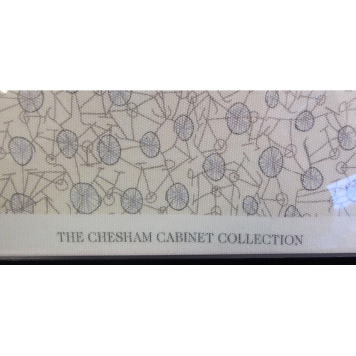 243 - A Grayson Perry printed fabric panel 'Philippa's Bike - Silver Cycle' for the Chesham Cabinet Collec... 