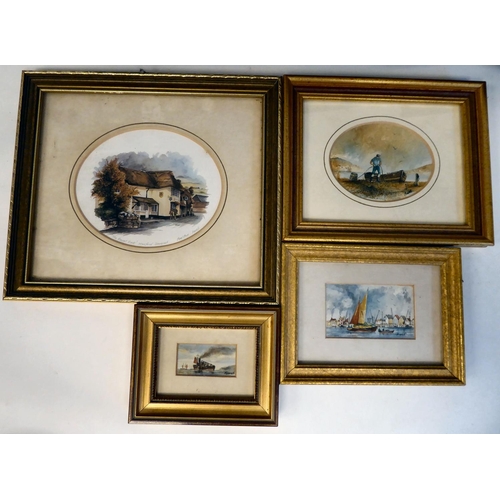 245 - Ralph Howell - a selection of watercolours, mainly miniatures, depicting a variety of subjects ... 