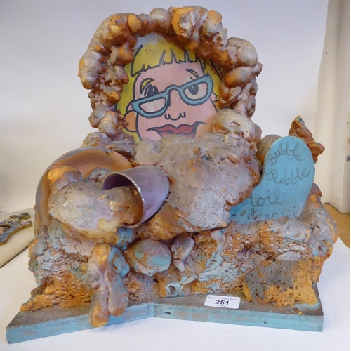 251 - A mixed media sculpture resembling Grayson Perry 'His Alter Ego - Claire'  14