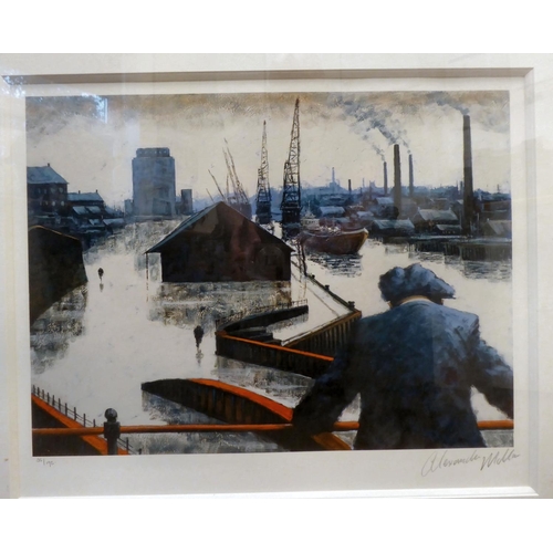 303 - After Alexander Millar - 'When the Boat Comes In'  Limited Edition 35/195 coloured print  bears a si... 