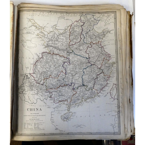 5 - A mid 19thC World Atlas, published by Chapman & Hall, London 1844  (completeness not guaran... 