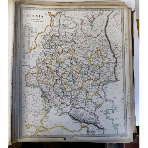 5 - A mid 19thC World Atlas, published by Chapman & Hall, London 1844  (completeness not guaran... 