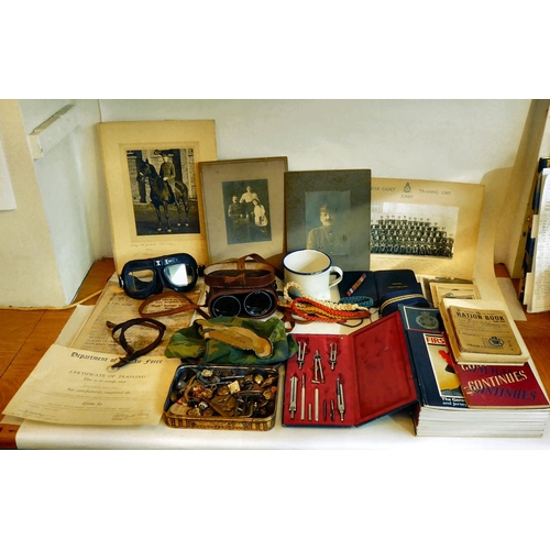 63 - Miscellaneous military and associated ephemera from World War II and onwards: to include photographs... 