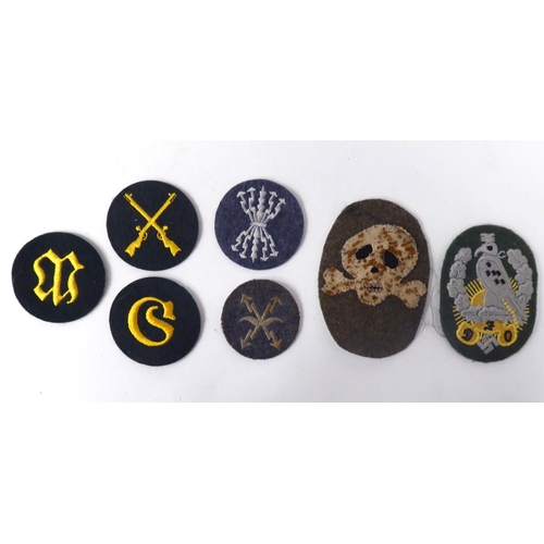 68 - German Third Reich badges, identification tags and uniform accessories, some copies: to include epau... 