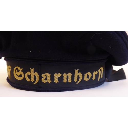 92 - A German Third Reich era naval ratings cap with an embroidered headband and emblem(Please Note: this... 