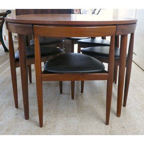 279 - A Frem Rajle of Denmark by Hans Olsen teak 'Roundette' dining table, raised on turned legs  29