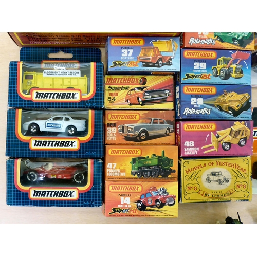 103 - Matchbox diecast model vehicles  some boxed; and a 1980s catalogue: to include a K-117 SP Hawk Missi... 