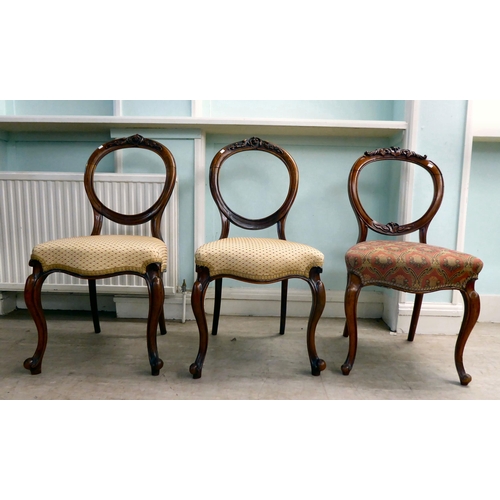 15 - Fifteen dining chairs, circa 1820-1870, variously framed, styled with later fabric upholstered seats