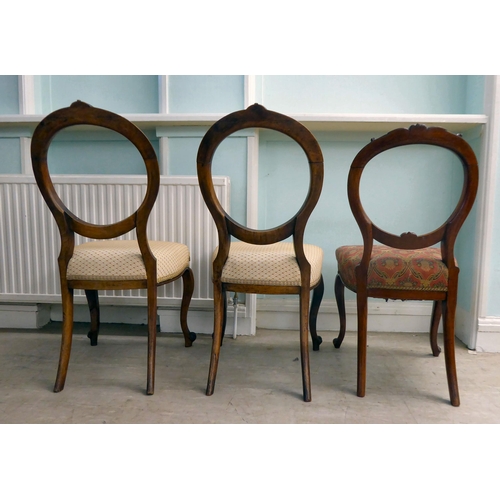 15 - Fifteen dining chairs, circa 1820-1870, variously framed, styled with later fabric upholstered seats