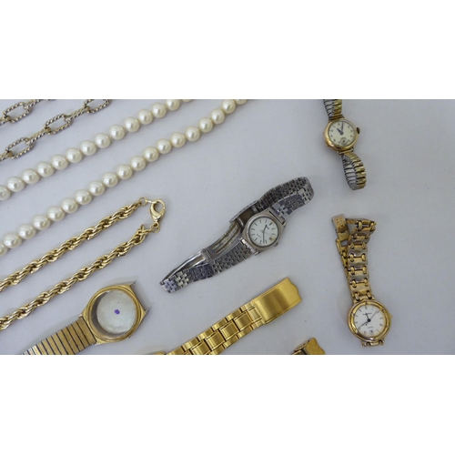 171 - Items of personal ornament and watches: to include simulated pearls