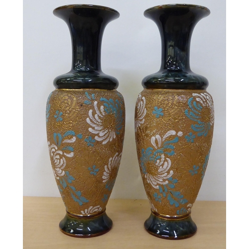 178 - A pair of Royal Doulton Slater's patent stoneware vases  10