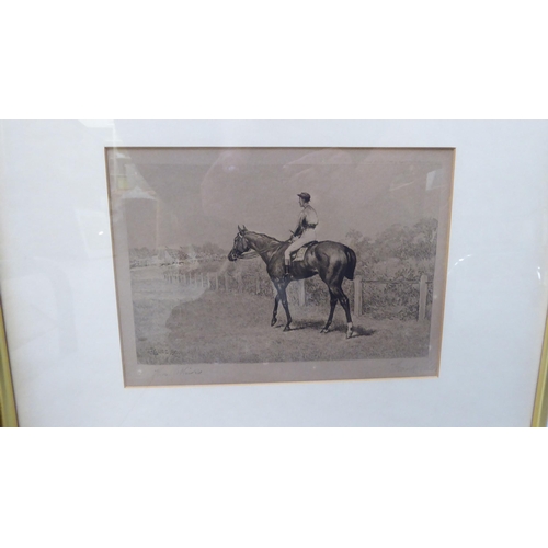 193 - After Frank Paton - three horse racing studies  prints  bearing pencil signatures  7