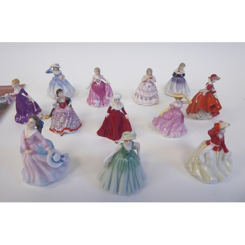 2 - A set of twelve Royal Doulton (made in China) china figurines from the 'Miniature Maidens' collectio... 