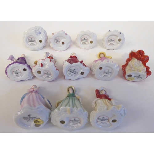 2 - A set of twelve Royal Doulton (made in China) china figurines from the 'Miniature Maidens' collectio... 