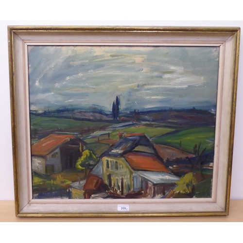 209 - Mary Gardiner - farm scene  oil on canvas  bears a signature  19