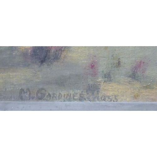 244 - Mary Gardiner - a Continental landscape  oil on canvas  bears a signature  17