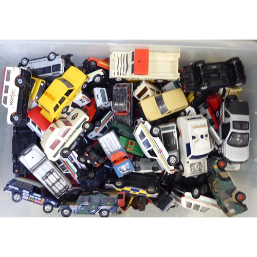 276 - Uncollated diecast model vehicles: to include safari, emergency services and others with examples by... 