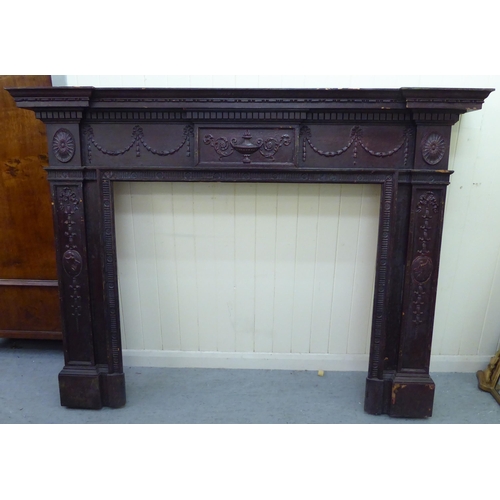 290 - An Edwardian stained and moulded pine fire surround  51