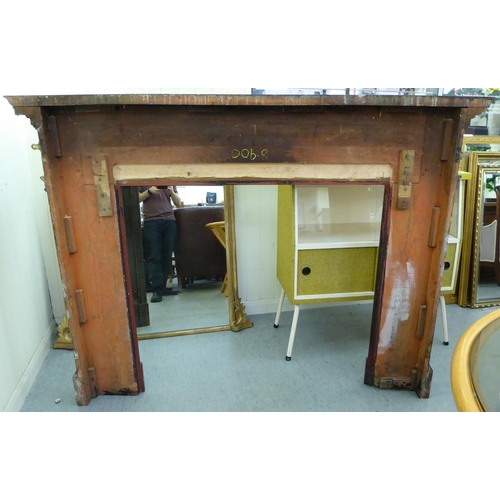 290 - An Edwardian stained and moulded pine fire surround  51