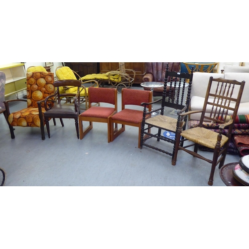 310 - Six variously framed and styled individual chairs  circa 1800-modern