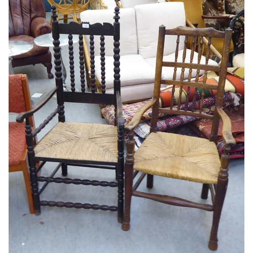 310 - Six variously framed and styled individual chairs  circa 1800-modern