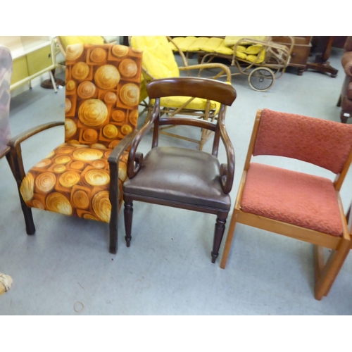 310 - Six variously framed and styled individual chairs  circa 1800-modern