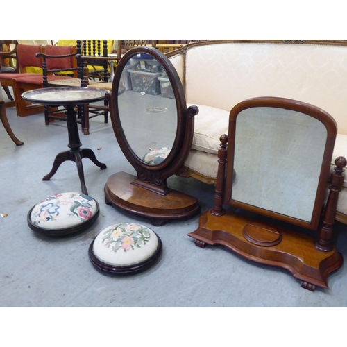 317 - Five pieces of small 20thC furniture: to include a mahogany pedestal table  21