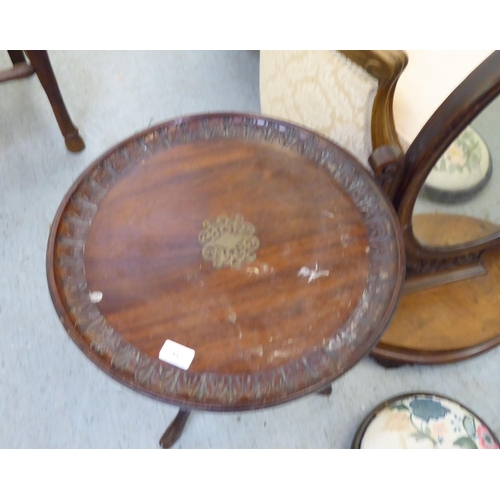 317 - Five pieces of small 20thC furniture: to include a mahogany pedestal table  21